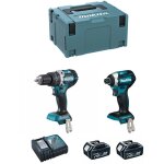 Makita - kit dlx2181tj (dhp484 dtd154 2 x 5, 0 ah dc18rc makpac 3)