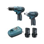 Makita - lot outils lct204j (perceuse visseuse df330d - visseuse  choc td090d en coffret mak - pac) ...