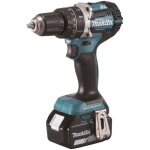 Outillage - perceuse - visseuse  percussion sans fil 18v, 2 batteries 3, 0 ah, chargeur dhp484rfj - ...