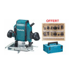Makita - pack dfonceuse 900w rp0900 + offert coffret bois 12 fraises