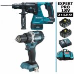 Makita - pack expert pro bl motor 18v 2 batt 5ah perceuse ddf484 + perforateur dhr243 sans charbon avec ...