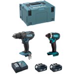 Makita - combopack 2 outils 18v perceuse dhp482 et visseuse dtd152 (2x5, 0 ah) dlx2131tj