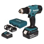 Perceuse visseuse makita avec 3 batteries 18v 3. 0ah , chargeur, coffret de transport - ddf453sfe3