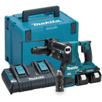 Makita - perfo - burineur sds + 36v (2x18v) 28 mm avec 2 batteries 18v 5. 0ah - chargeur - makpac - dhr281pt2j ...