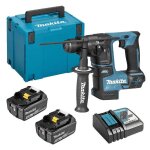 Makita - perforateur sds + 18v lxt 17mm avec 2 batteries 18v 5. 0ah - chargeur rapide - makpac - dhr171rtj ...