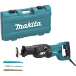 Scie sabre 1510w systme avt makita avec 3 lames - coffret - jr3070cth