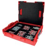 Fischer ? coffret l - boxx avec 100 chevilles duopower 6x30 et vis pz 4, 5x50 ? fixation solide pour ...