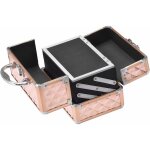 Mallette de maquillage avec miroir, coffret de maquillage avec 2 etagere, bo�te a maquillage diverse ...