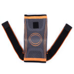 Manchon de compression respirant pour cyclisme et randonn�e, genouill�re sportive gris orange, bande ...