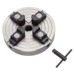 Mandrin a 4 griffes 150 mm 1 / 8 - 8 tpi pour tour bois fervi 0751 / p