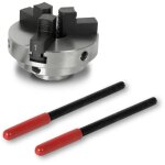 Mandrin  trois mchoires de 80 mm, mandrin  3 mors  centrage automatique, filetage de raccordement ...