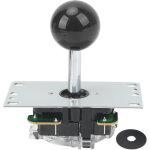 Manette arcade diy avec circuit imprim� et t�te sph�rique noire - pi�ces de rechange pour stick de combat ...