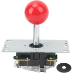 Manette de jeu arcade diy avec circuit imprim� et t�te boule rouge, pi�ces de rechange pour stick de ...