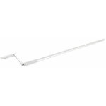 Avosdim - manivelle avec poigne  12. 4mm acier laqu blanc lg totale 1210mm