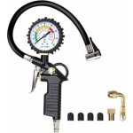 Manometre pression pneu, num�rique manom�tre pneu, pistolet de gonflage manom�tre avec 4 bouchons de ...