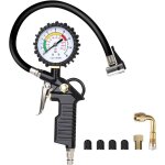 Manometre pression pneu, num�rique manom�tre pneu, pistolet de gonflage manom�tre avec 4 bouchons de ...