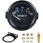 Manom�tre de temp�rature d'eau 52 mm (2 pouces), 12 v, avec capteur et r�tro�clairage led blanc, plage ...