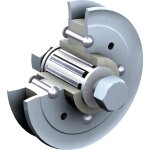 Accessoire pour portail galet flasque acier 1002