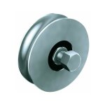 Ferrure pour portail roulant sur rail au sol 080 / 25r21 galet acier capacit 200 kg 2