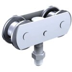 Mantion - ferrure de porte � d�placement droit pour porte de 150 kg monture pivotante galet delrin 653d ...