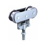 Mantion - ferrure de porte  dplacement droit pour porte de 300 kg monture fixation sur chant 4 galets ...