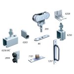 Mantion - garniture pour porte coulissante suspendue sans rail 6255gv sportub - poids max. : 300 kg