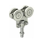 Mantion - monture sur chant 4 galets acier vis longue