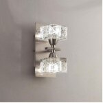 Mantra - applique, applique zen 2l satin nickel en verre
