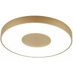 Mantra - plafonnier design, grande lampe de plafond coin led or en plastique