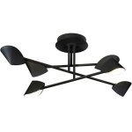 Mantra - plafonnier design, plafonnier design capuccina 6l 90 cm noir en metal