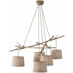 Suspension, suspensions sabina 5 lampes marron en fabric, mantra Suspension, suspensions sabina 5 lampes marron en fabric, mantra