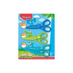 Maped kidicraft lot de 3 ciseaux de scurit pour enfants zig zag, courbes et coupe droite 981727