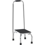 Marche d'appui pour baignoire - marchepied antid�rapant s�curis� - plateforme d'acc�s avec barre de soutien ...