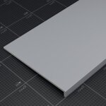 Mon march� d�co - appui de fen�tre pvc l. 40 cm x �p. 9 mm - gris - 120 cm