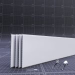 Mon march� d�co - lambris pvc alimentaire 250 mm - lot de 4 lames - blanc