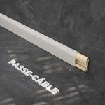 Mon march dco - plinthe passe - cble pvc 50 mm - planche blanchie - 1 m,  l'unit