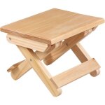 Marchepied pliable en bois massif pour la maison, les jeux, la p�che et le jardin, 24 x 19 x 17, 8 cm ...