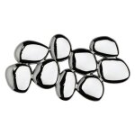 Poigne pierre en mtal - dcor : chrom marella