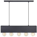 Markslojd - couture - plafonnier  5 ampoules, noir, e27