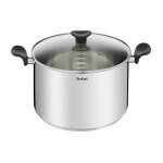 Seb - marmite inox 28cm + couvercle en verre - tefal - e3086404