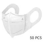 Masque anti - poussi�re 3d blanc 50 pi�ces, masque anti - poussi�re jetable, protection � trois couches, ...