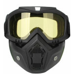 Masque facial de moto lunettes haute d�finition avec filtre buccal pour casque jet motocross eye face ...