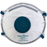 Masque ffp2 � valve charbon dolomite - blanc portwest