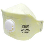 Masque filtrant 3 panneaux avec valve ffp3 sup�rieur ffp2 anti - pollution