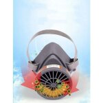 Masque � gaz fum�, respirateur de protection, peinture, soudage, bidons de gaz toxiques chimiques, filtre ...