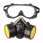 Masque  gaz professionnel masque de peinture au charbon actif respirateur avec 2 filtres anti - poussire, ...