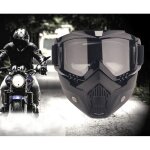 Masque de lunettes de moto avec masque amovible, masque de motocross pour motos avec lunettes amovibles ...