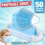 Masques de protection type masque chirurgical - bote de 50
