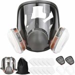 Masque de protection, masque complet 16 en 1 anti - poison en silicone pour la peinture, les insecticides, ...