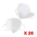 Masque de protection respiratoire type ffp2 norme kn95 (boite de 20) - cv - ffp2 - std - x20